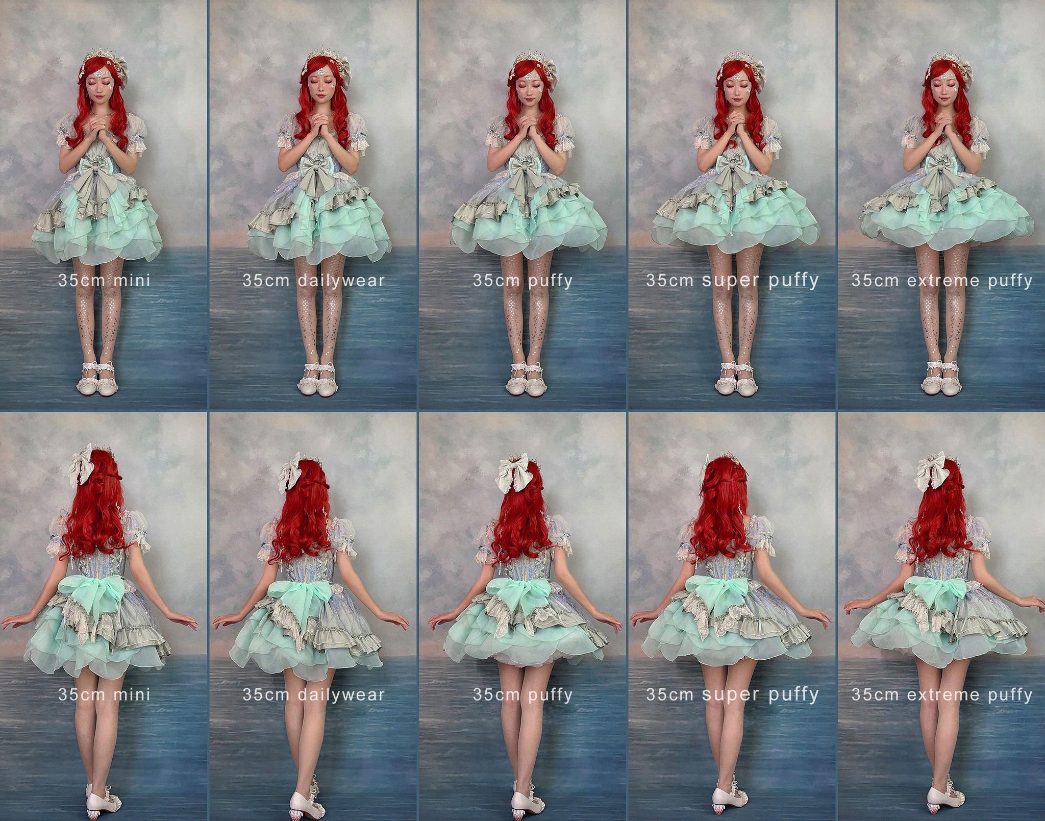 Aurora&Ariel - Short A Line Petticoat Collection | 13.8" (35 cm) Length, Mini to Extreme Puffy