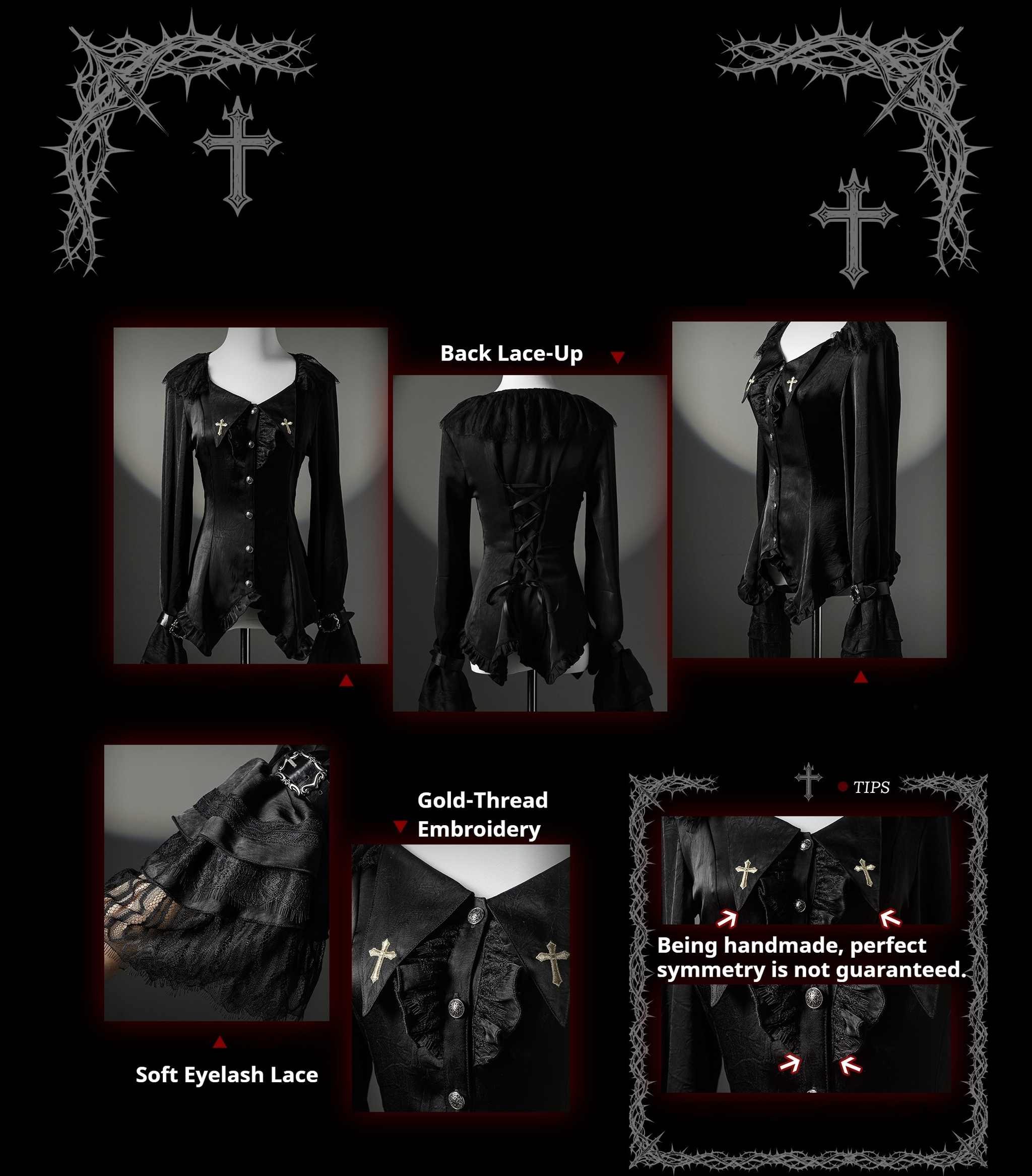 Caged Bird Hotel - Heretic Nun - Halloween Gothic Lolita JSK Dress & Blouse Set