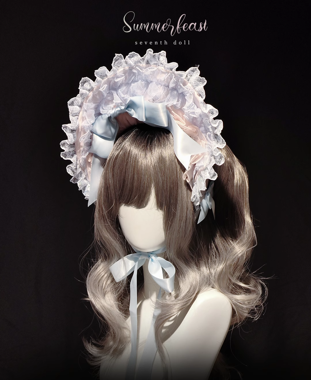 The Seventh Doll - Summer Evening Banquet - Sweet Lolita JSK with Tiered Ruffle Design and Hat (L M S XL) 42722:750896