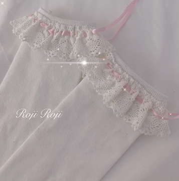 Roji Roji~Isabella~Sweet Lolita Lace Mid-Calf Socks Multicolors 16942:235216