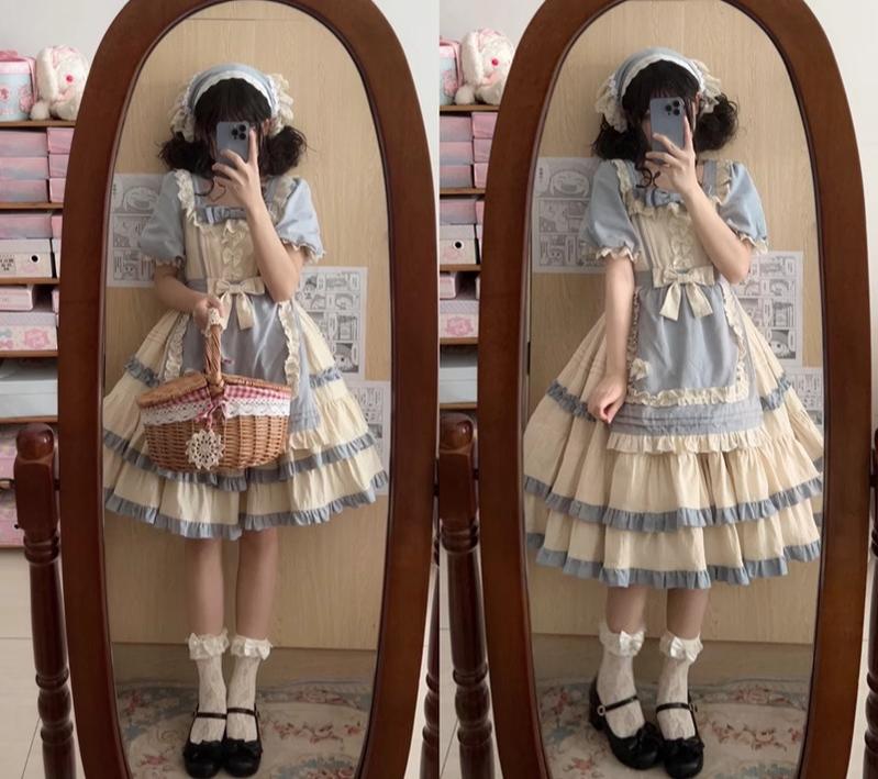 Sugar Girl - Country Lolita OP Dress Short Sleeve Summer Dress