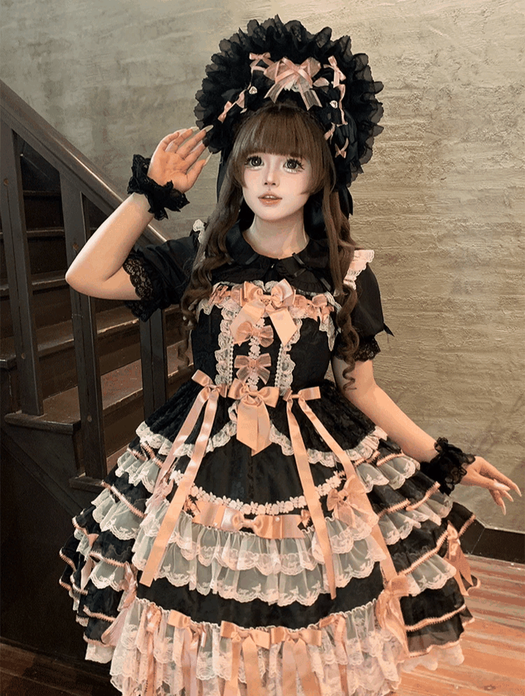 Plus Size Sweet Lolita Blouse with Ruffles, Peter Pan Collar 45612:855315