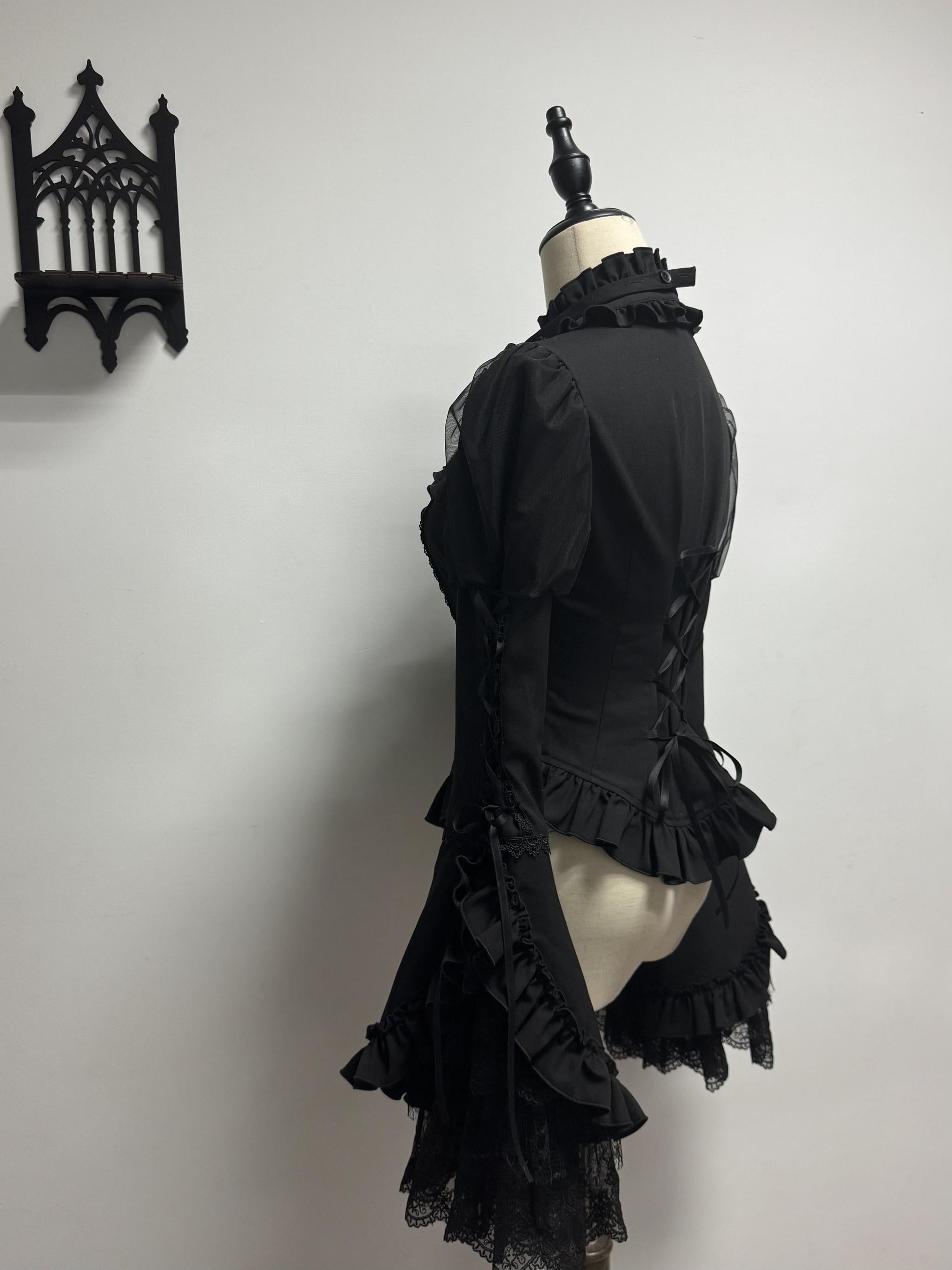 Blue Blood Wedding - Printed Gothic Lolita JSK Dress, Corset SK Set