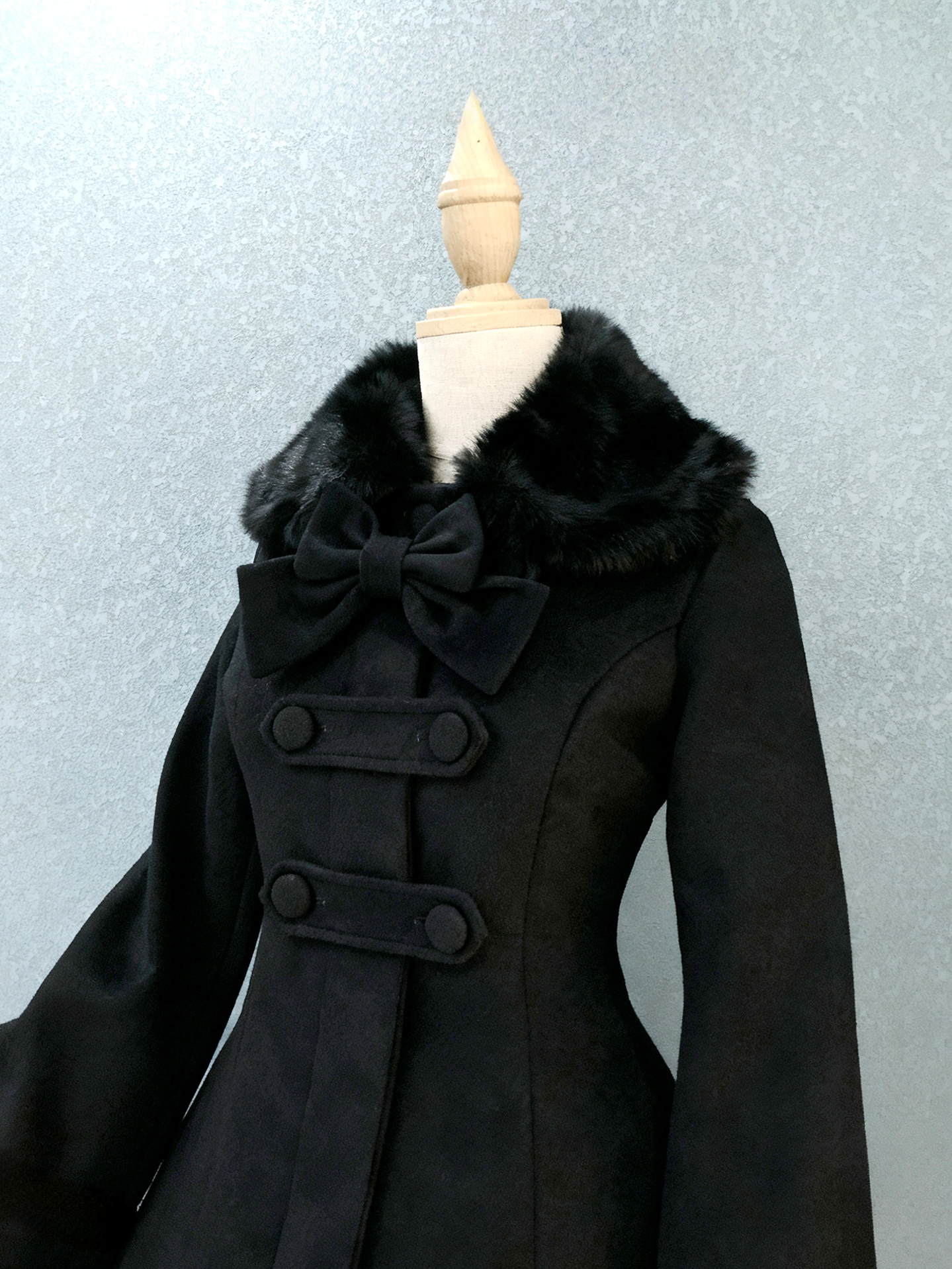 Anastasia - Madeleine - Elegant Lolita Wool Coat, Detachable Cape 44231:801039