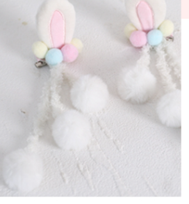 Xiaogui - Sweet Lolita Powderblue Rabbit Ears Hair Pin