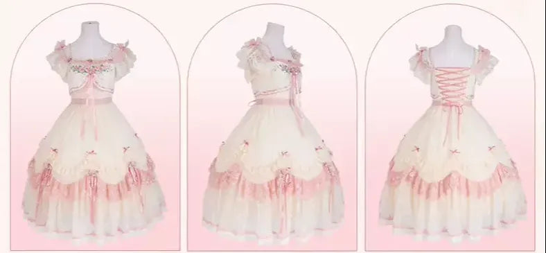 Mademoiselle Pearl - Rose Garden - Elegant Lolita Dress Bridal Floral Dress