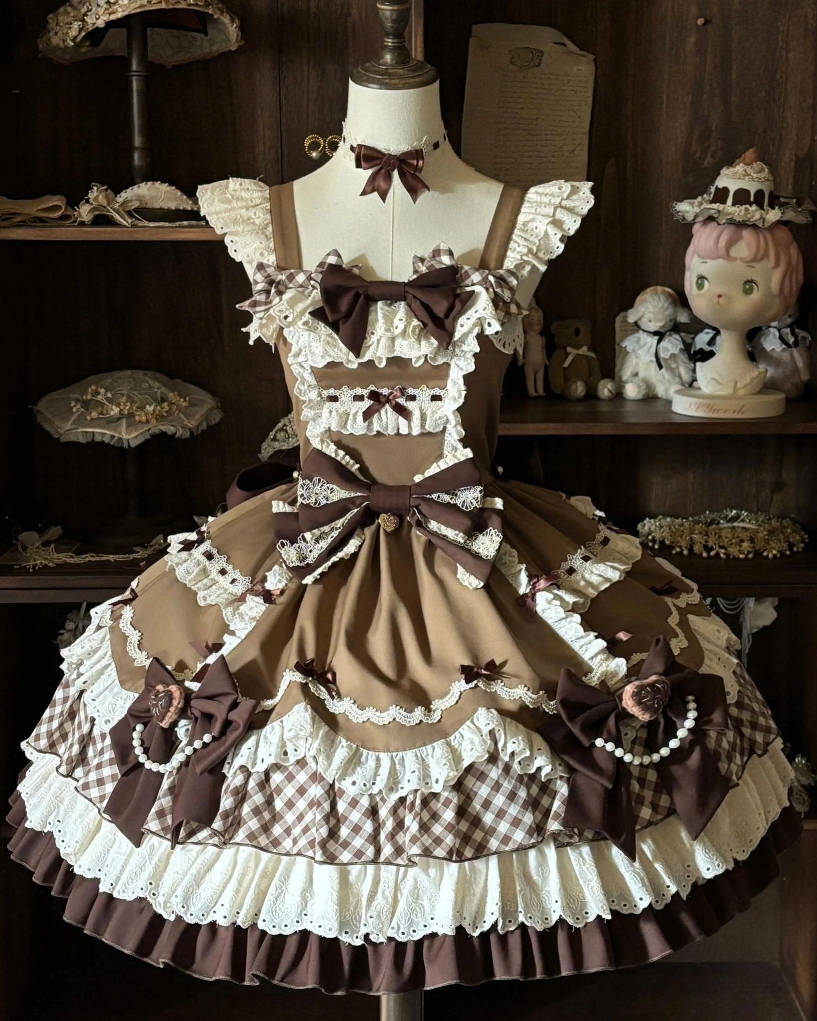 Berry Sweetheart - Sweet Lolita JSK Dress, Four Tiered Hem 44440:808056