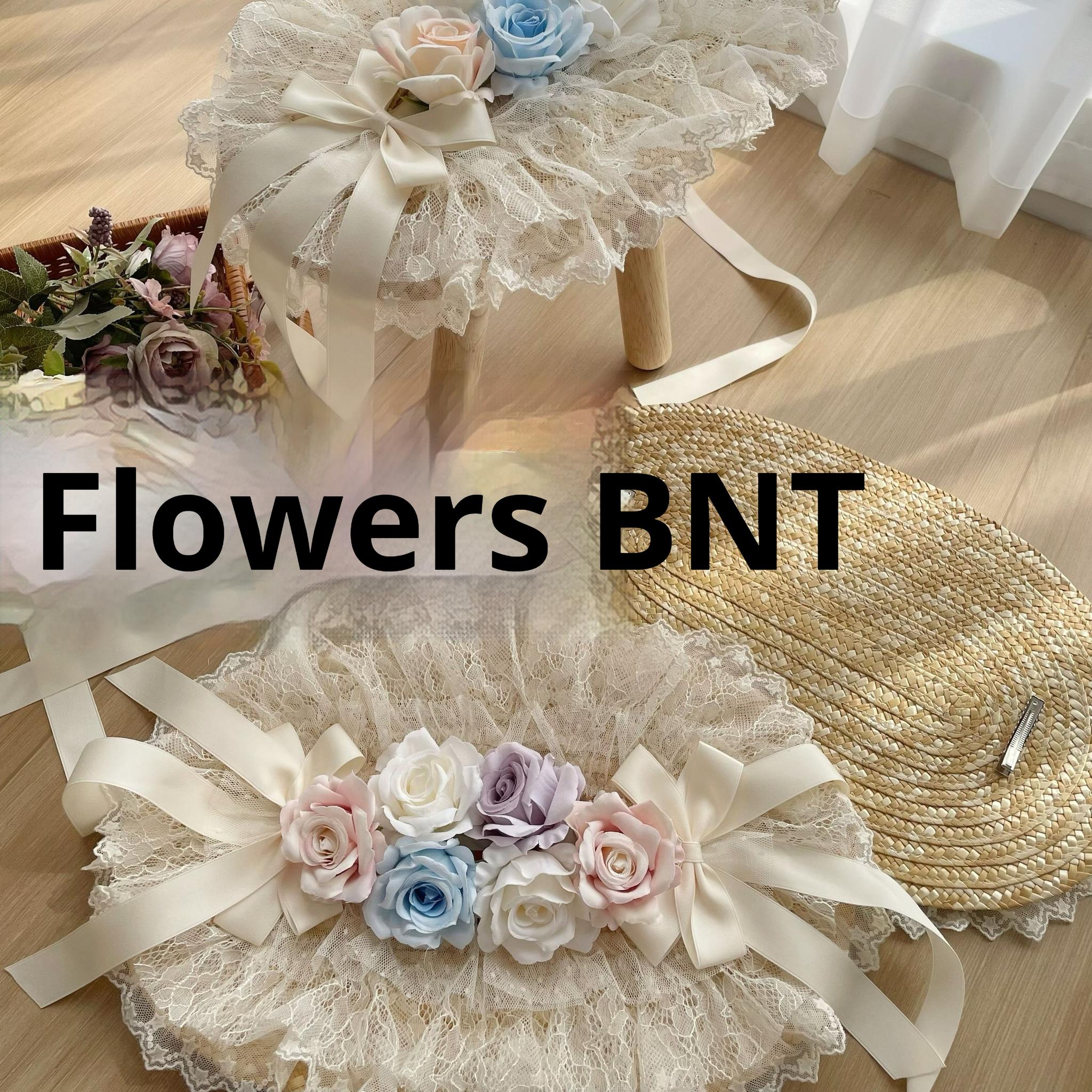Uncle's Workshop - Mist among Flowers - Sweet Lolita OP Ruffles Lolita Apron and KC Flowers BNT Only S