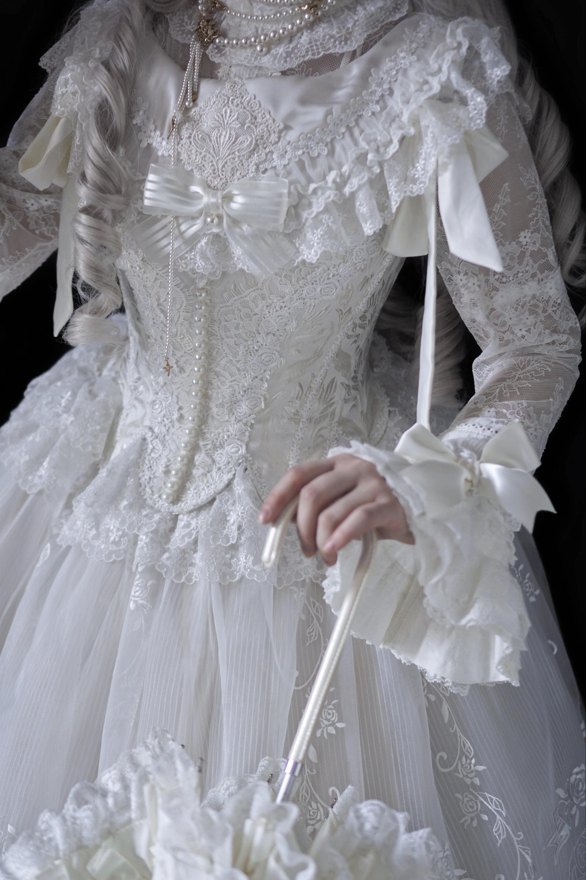 AuroraBorealis - Moonshadow - Gorgeous Wedding Lolita Dress Set Embroidered JSK SK and Bodice 41640:709240