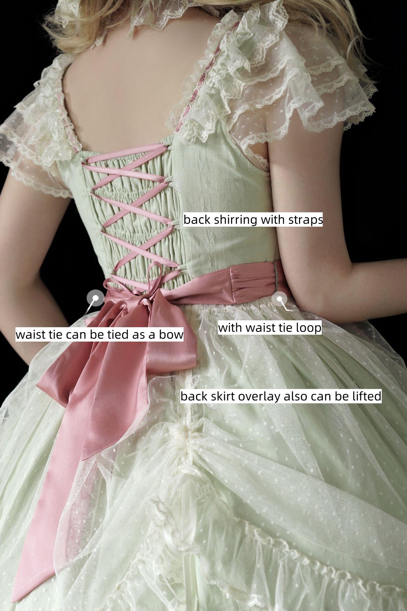 Uncle's Workshop - Fluttering Cherry Spring Strings - Cotton Sweet Lolita JSK Dress 42196:776816