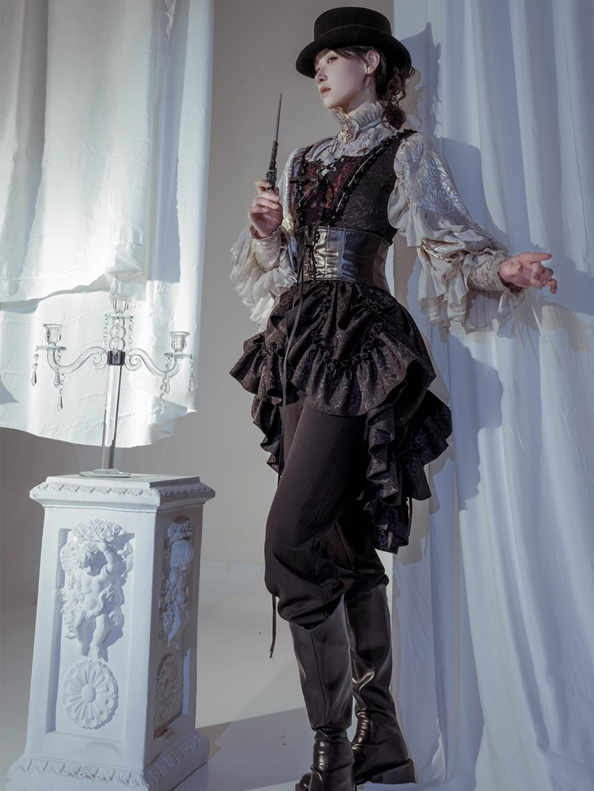 ZJstory - Dragon Bone Cemetery - Gothic Lolita Long Sleeve Blouse 13668:751005