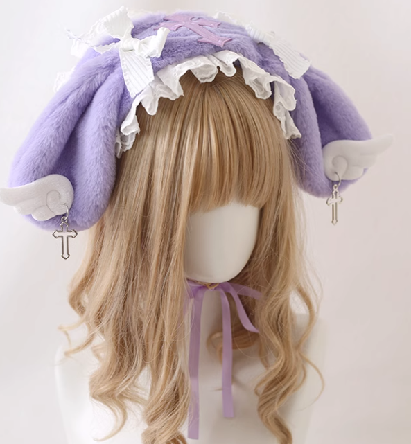 Xiaogui - Kawaii Lolita Hairband Plush Wings Headdress
