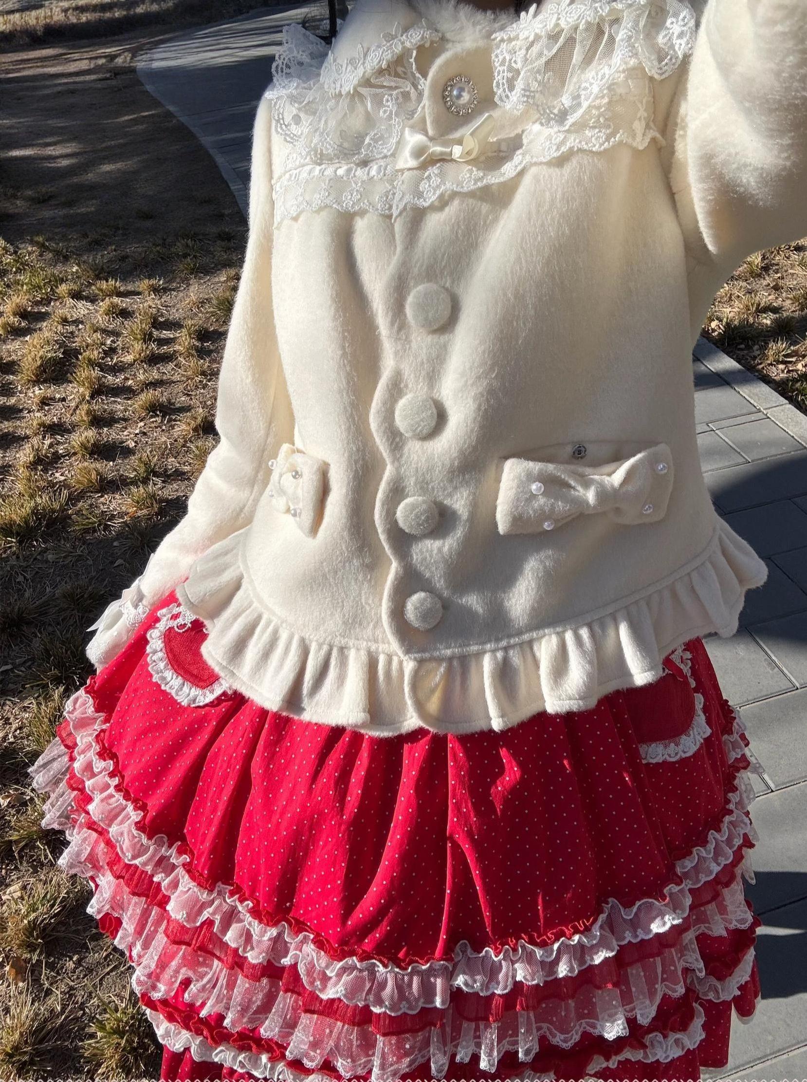 Petal Girl - Loose Sweet Lolita Coat, Detachable Bow