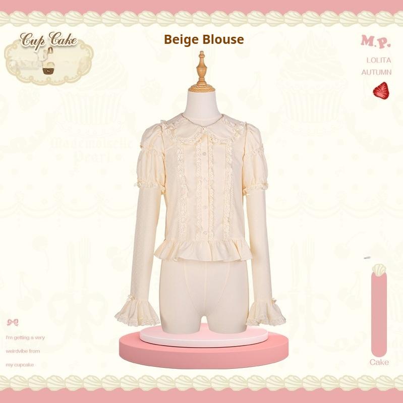 Mademoiselle Pearl - Cup Cake - Sweet Lolita OP Dress Kawaii Lolita JSK SK (Blouse / L M S XL XS) 40370:658570