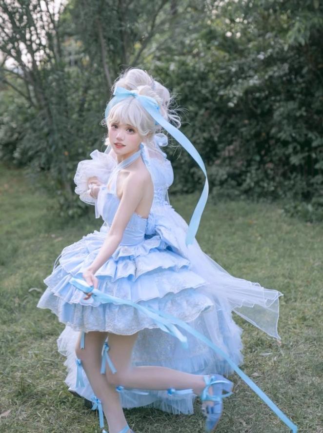 Daydream Whisper - Endless Summer - Bridal Wedding Lolita JSK Open-Back Dress 43043:776259