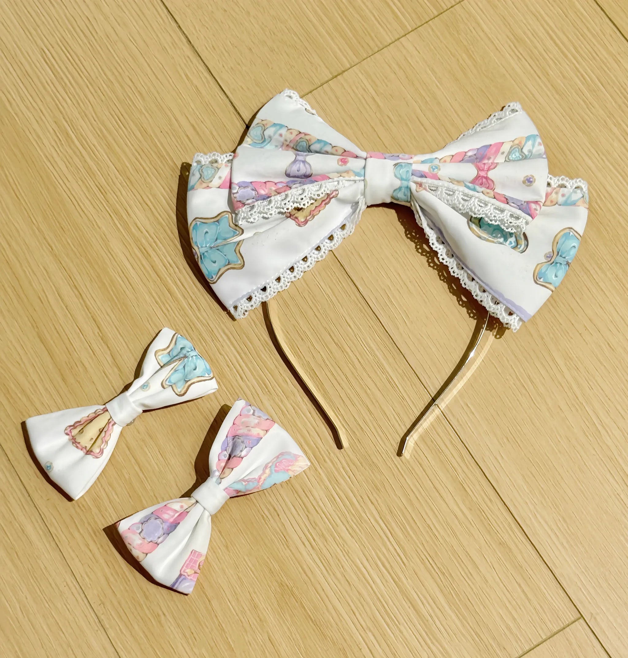 Sugar Frost Cookie - Old School Lolita Bear Dessert Printed JSK Dress 45661:857388
