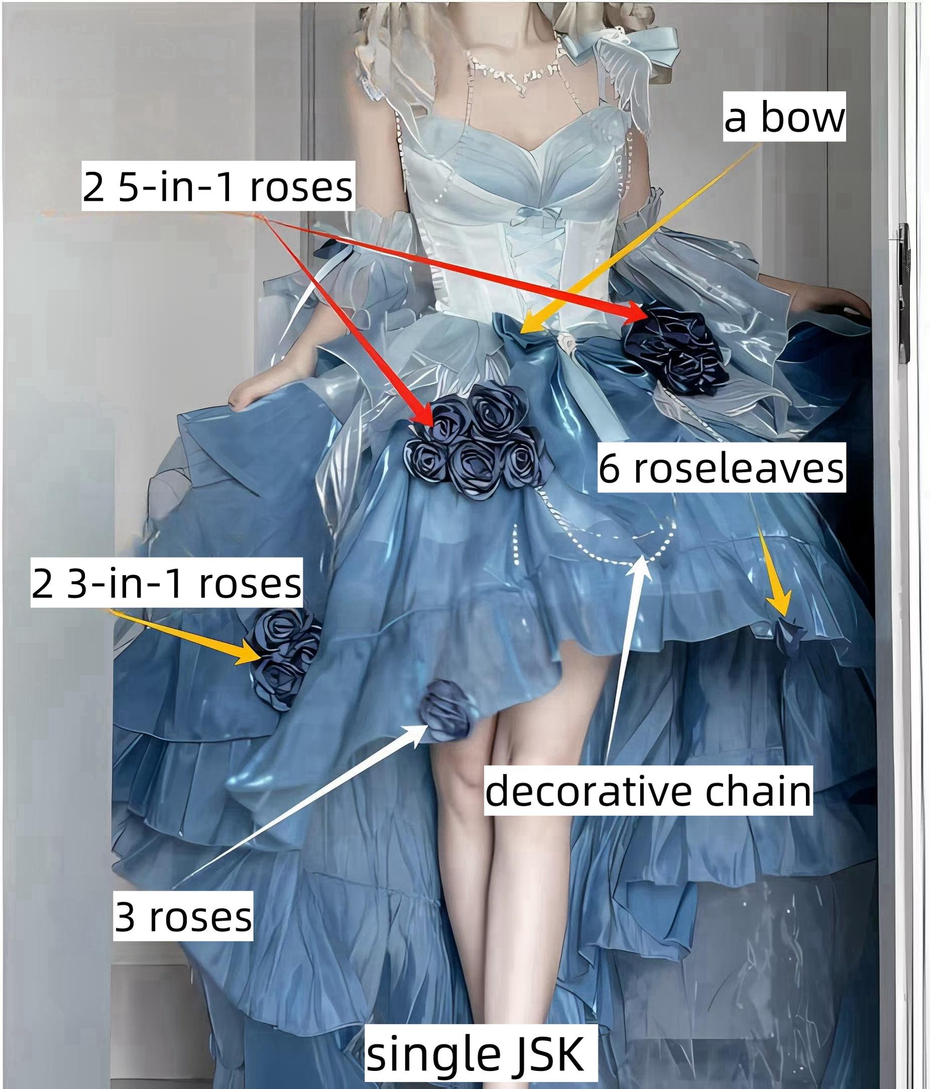 Meowing and Fruity~Swan Wonderland~Fairy Lolita JSK with High-Low Hem 42272:735312