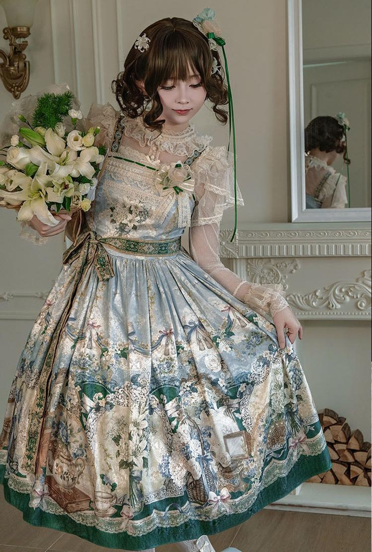 Secret of Silki Lady - Classic Lolita Floral Printed JSK Dress 45693:858850