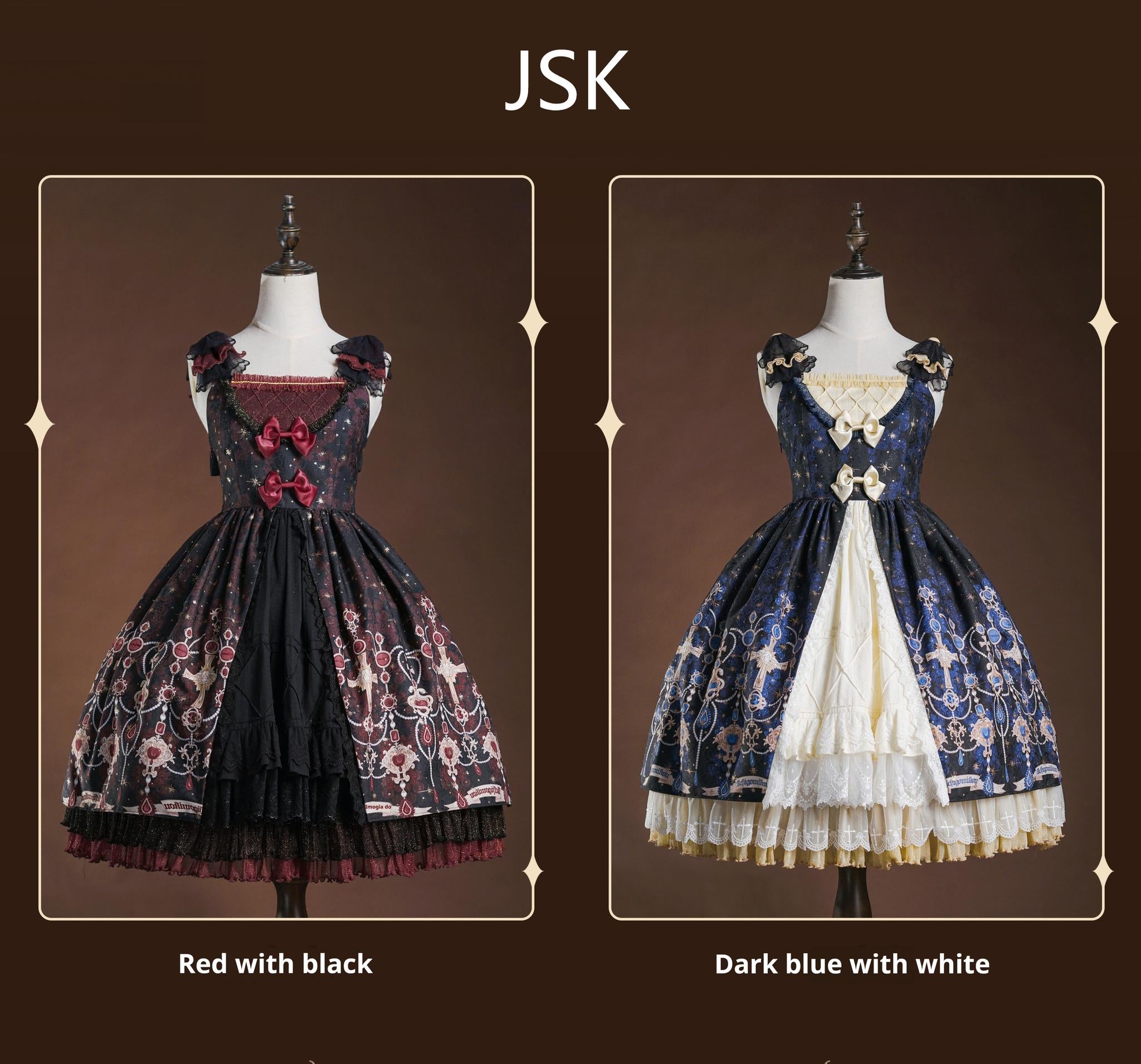 Strawberry Witch~Classic Lolita JSK Suit Gold Foil Stamping Lolita Dress 41218:688298