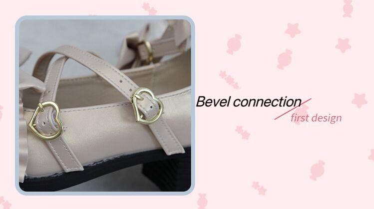 Fairy Godmothe~Preppy Style Flat Shoes Mid Heel Round Toe Lolita Shoes 32688:407420