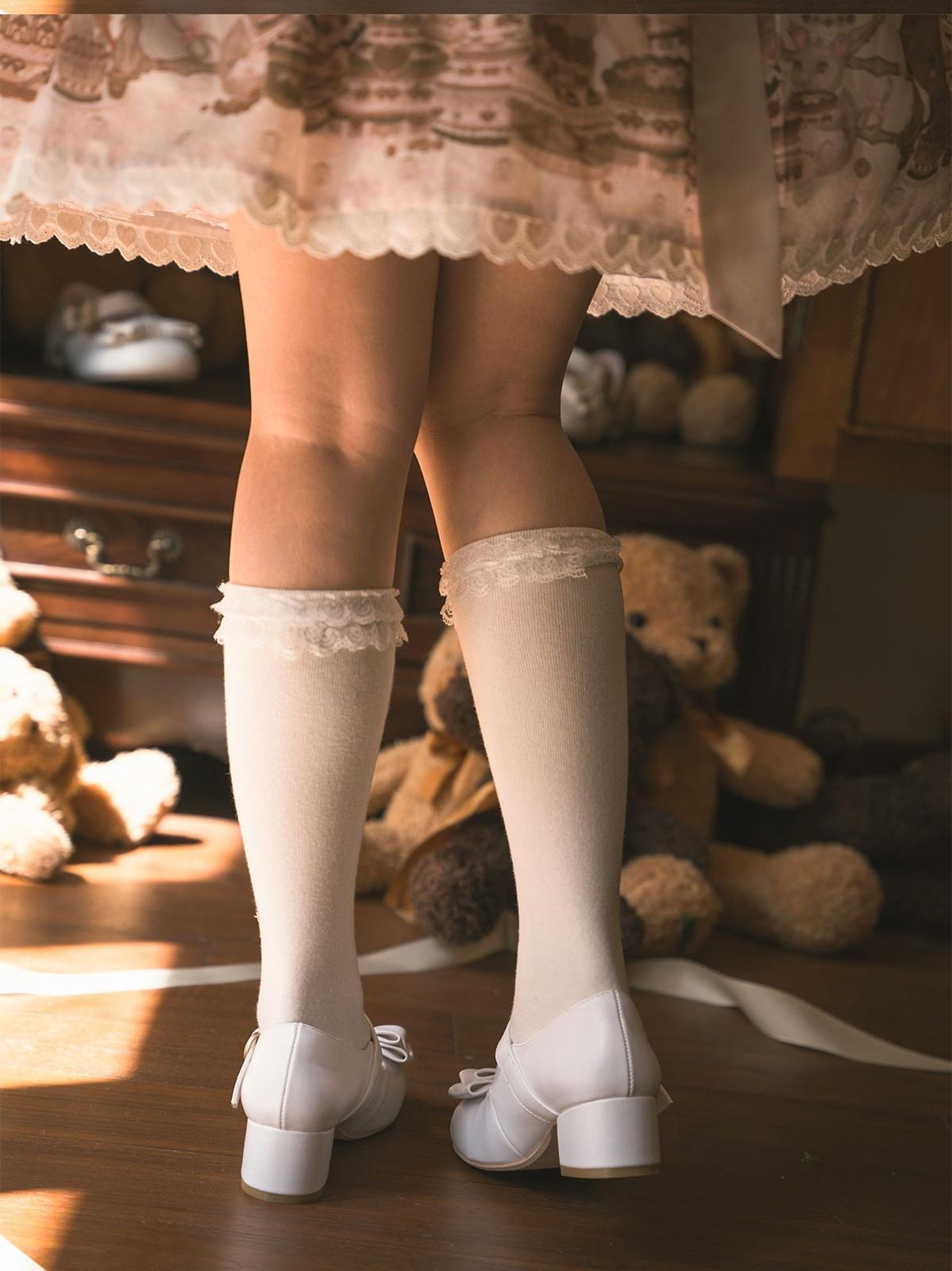 Sheep Puff - Mikko Hug - Sweet Lolita Shose Round Toe Lolitta Heels Butterfly Bow