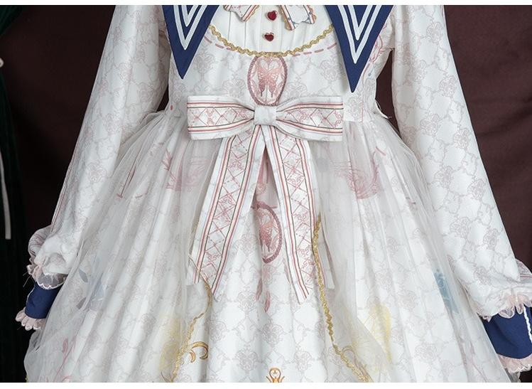 OCELOT~Classic Lolita OP Sailor Collar Elegant Lolita Dress 40422:660924