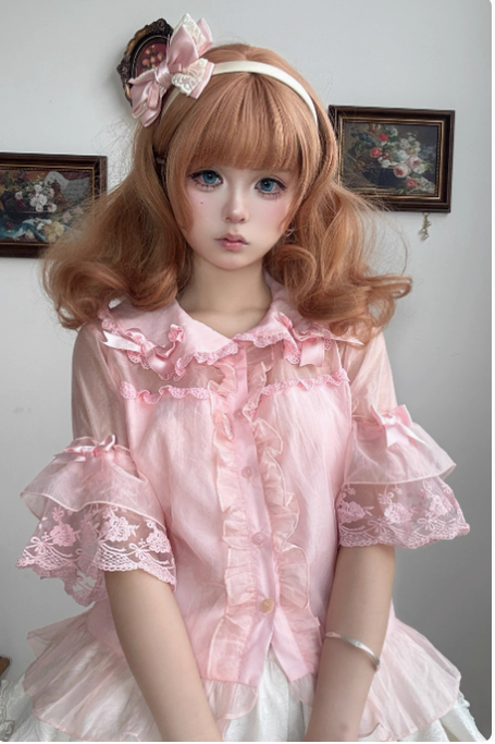 TaTaTa Lolita - Spring 2025 - Old School Lolita Jumper Dress, Floral Prints Matching paired chiffon blouse S