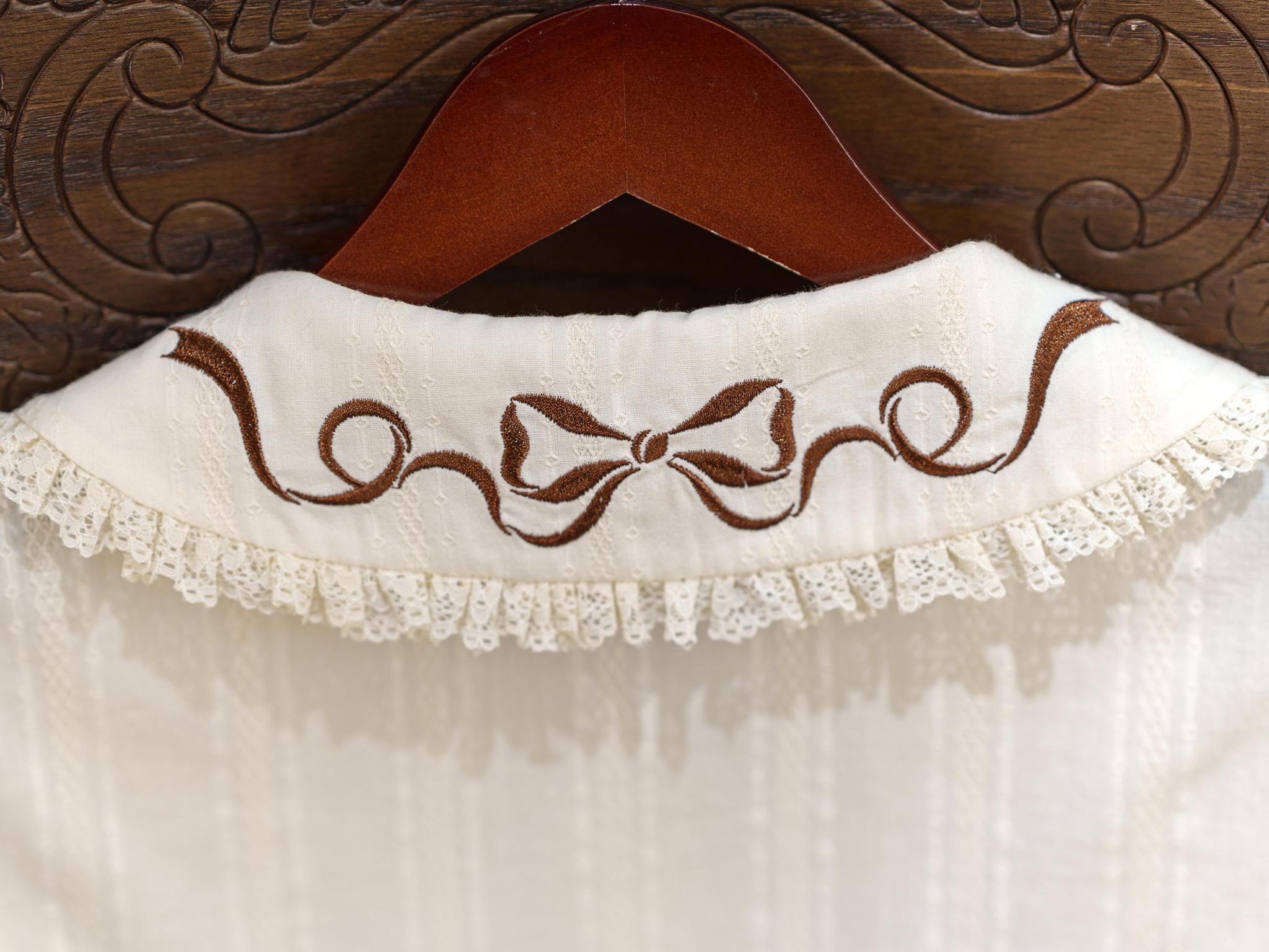 Abundant Tea Time - Kawaii Lolita Blouse, Cotton & Embroidery 45002:831083