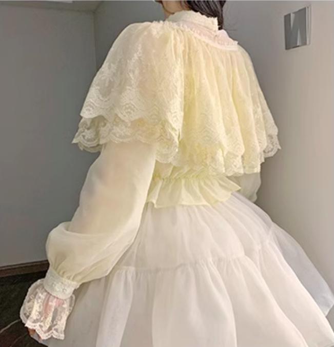 With PUJI~Love Poem~Classic Lolita Shawl 3-Color Versatile Spring Innerwear 34750:492296