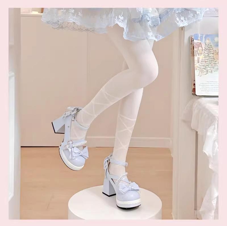 Witch's Night - Crush Complex - Sweet Lolita Heel Shoes, Pearls & Bows 43746:784514
