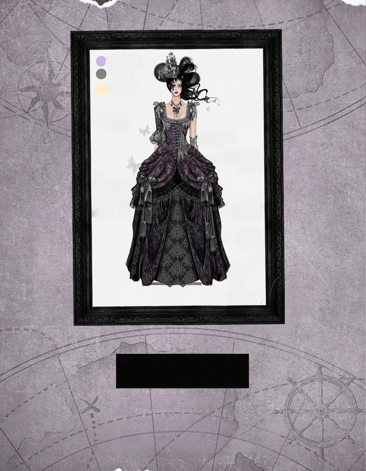 Undead's Gift - Halloween Gothic Corset, Detachable Sleeves 46023:872865