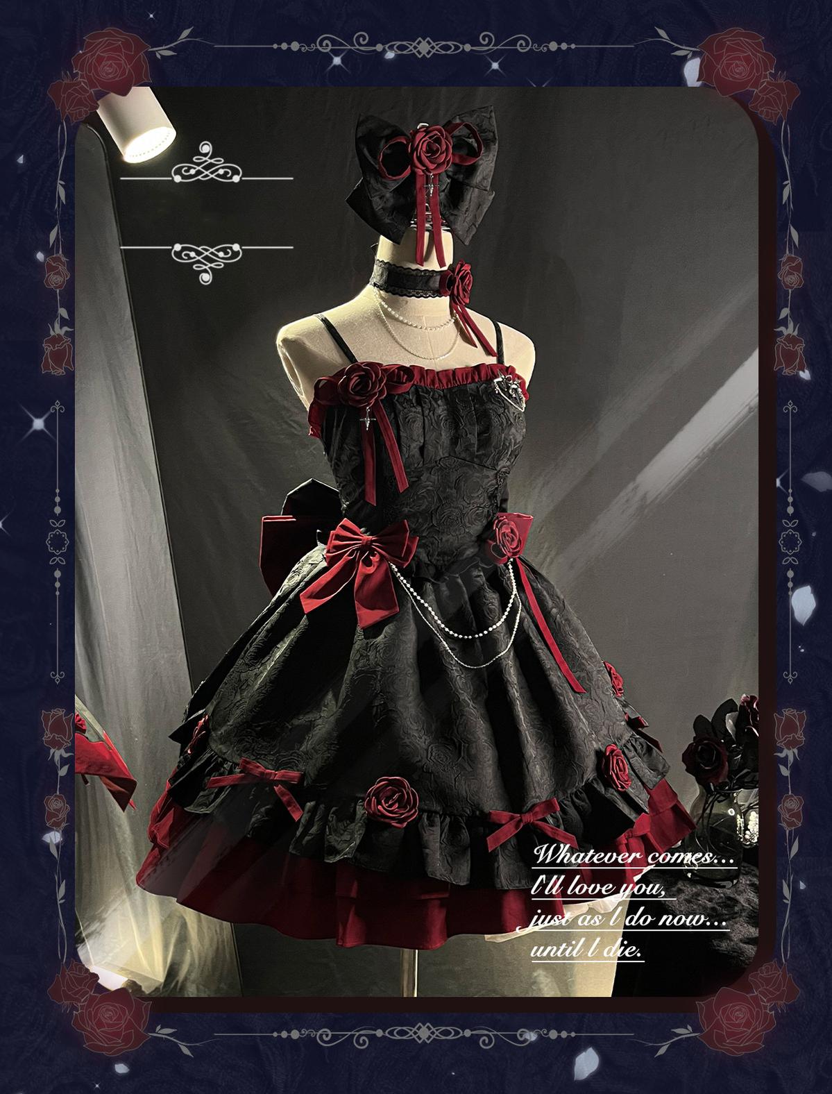 (Buyforme)Platycodon House~Romantic Contract Lolita Twin Rose Gothic JSK 19388:270858