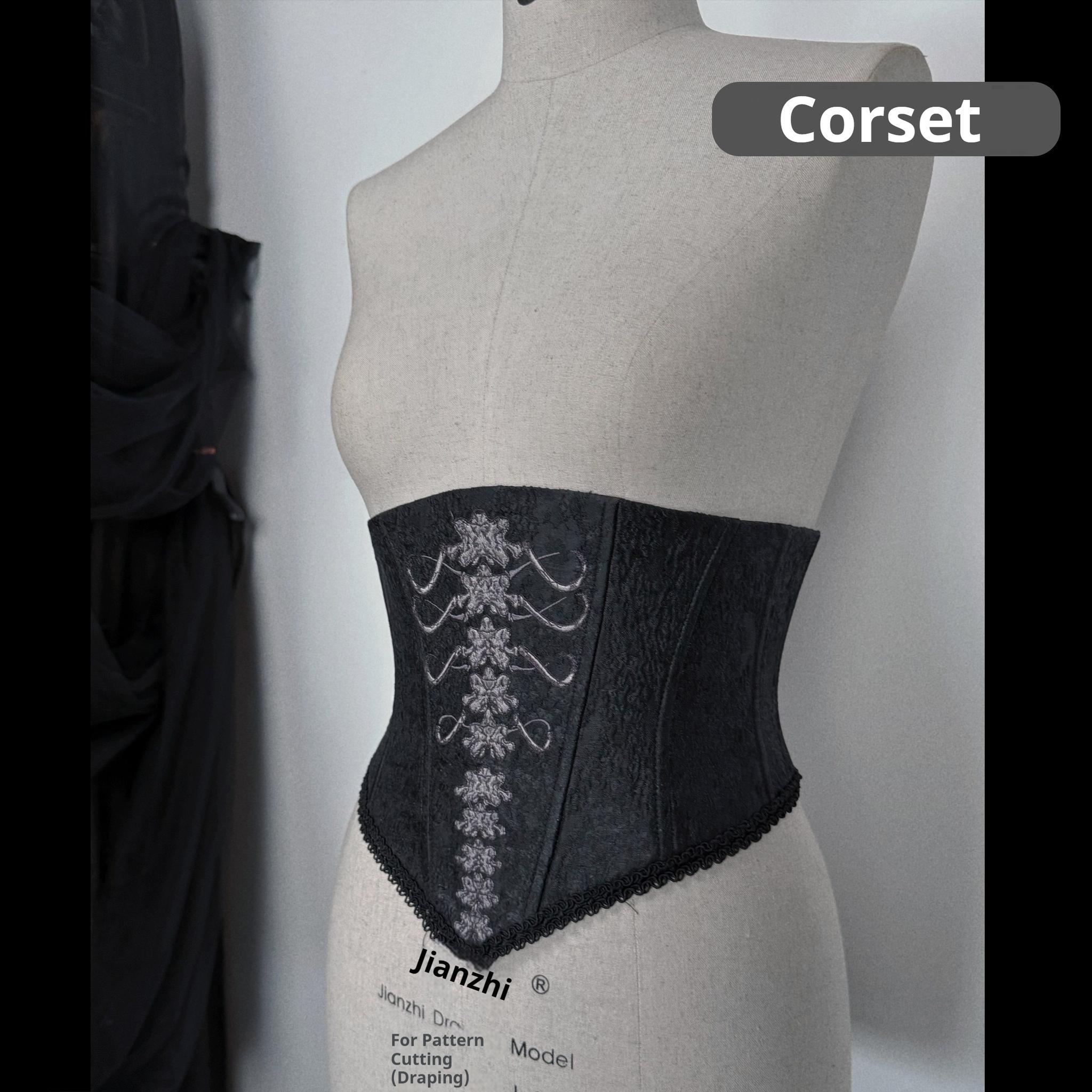 Susin Lolita - Bone-Eroded Butterfly - Gothic Lolita JSK & SK Set (L M S XL) 44051:793290