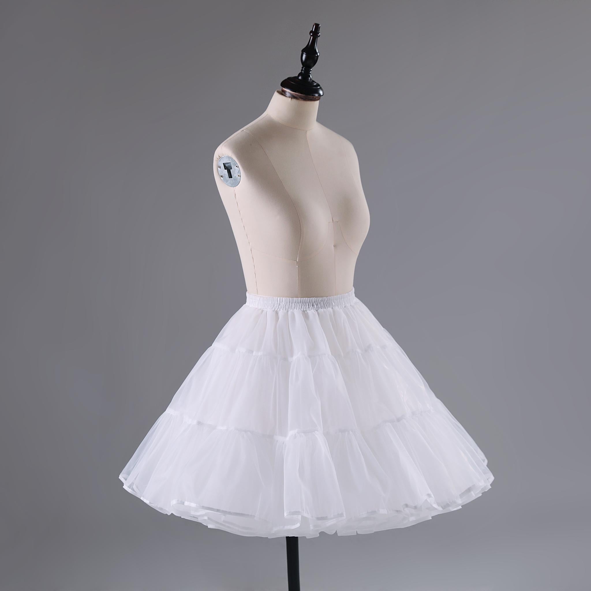 Noloria by 42Lolita - Medium-High Volume Lolita White Puffy Petticoat, 17.7" (45 CM)