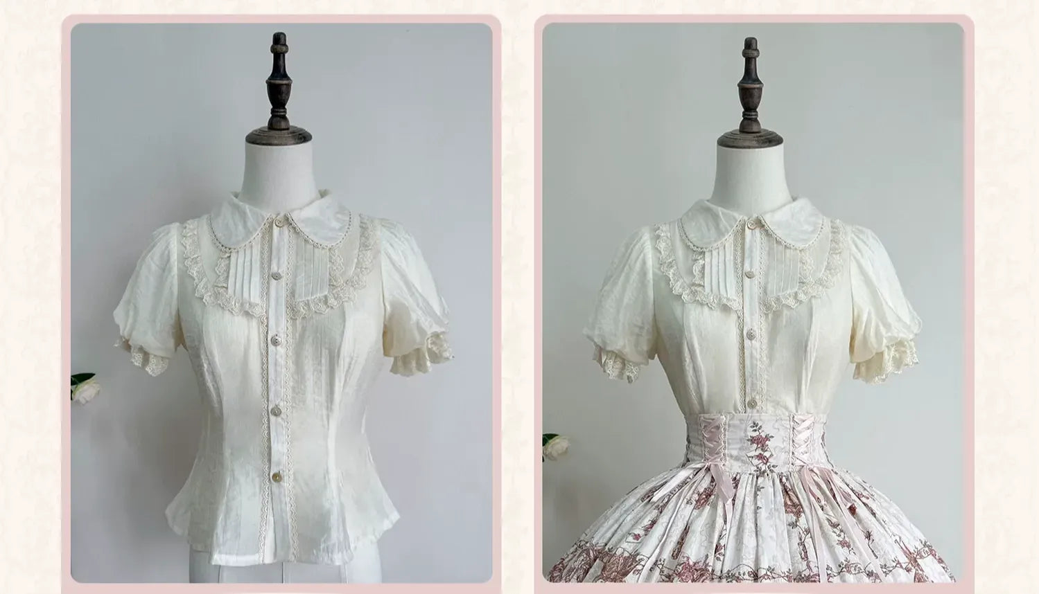 Sleeping Beauty - Doll-like Lolita Printed JSK Dress, Cotton Lining Vest Set (L M S XL) 45691:860264