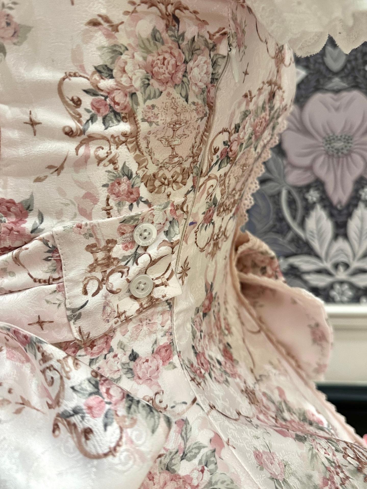 Mengfuzi - FLower in the Mirror - Old-School Lolita Bodice & SK Set, Short-Sleeved OP 44280:802304