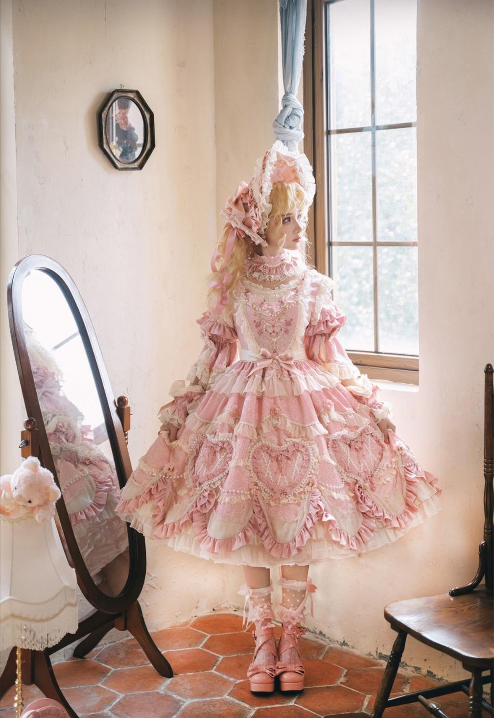 Bramble Rose - Antique Cake - Vintage Lolita OP Princess Dress Gorgeous Lolita Outfit 41536:701652