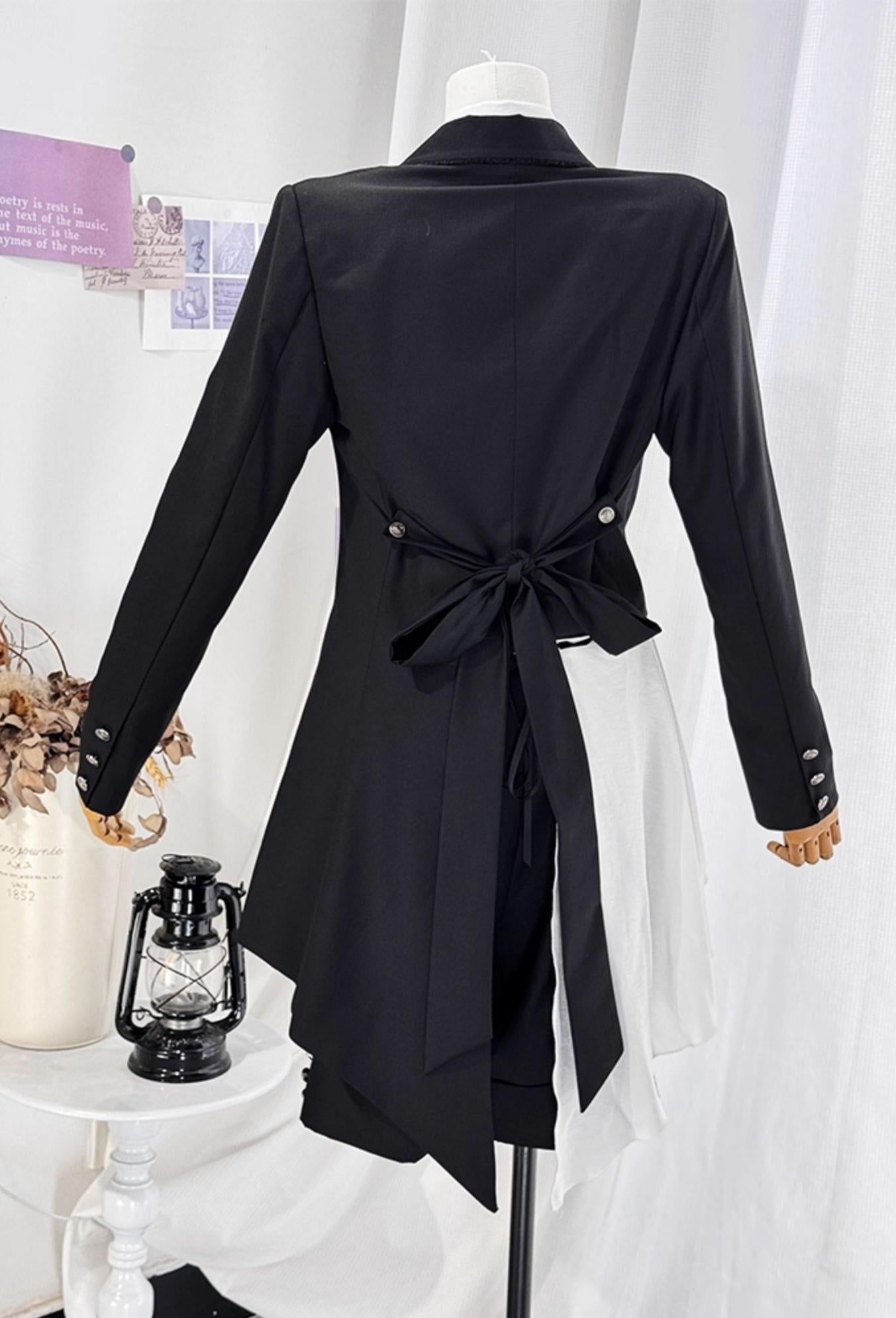 CastleToo - Black Tea Concerto - Ouji Lolita Outfit, Long Vest & Jacket 44022:792474