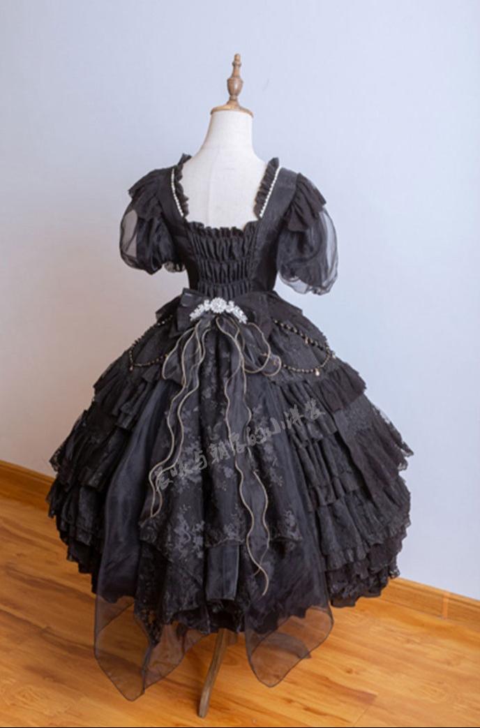 Waltz - Classic Lolita Plus-size OP Dress, Front Opening