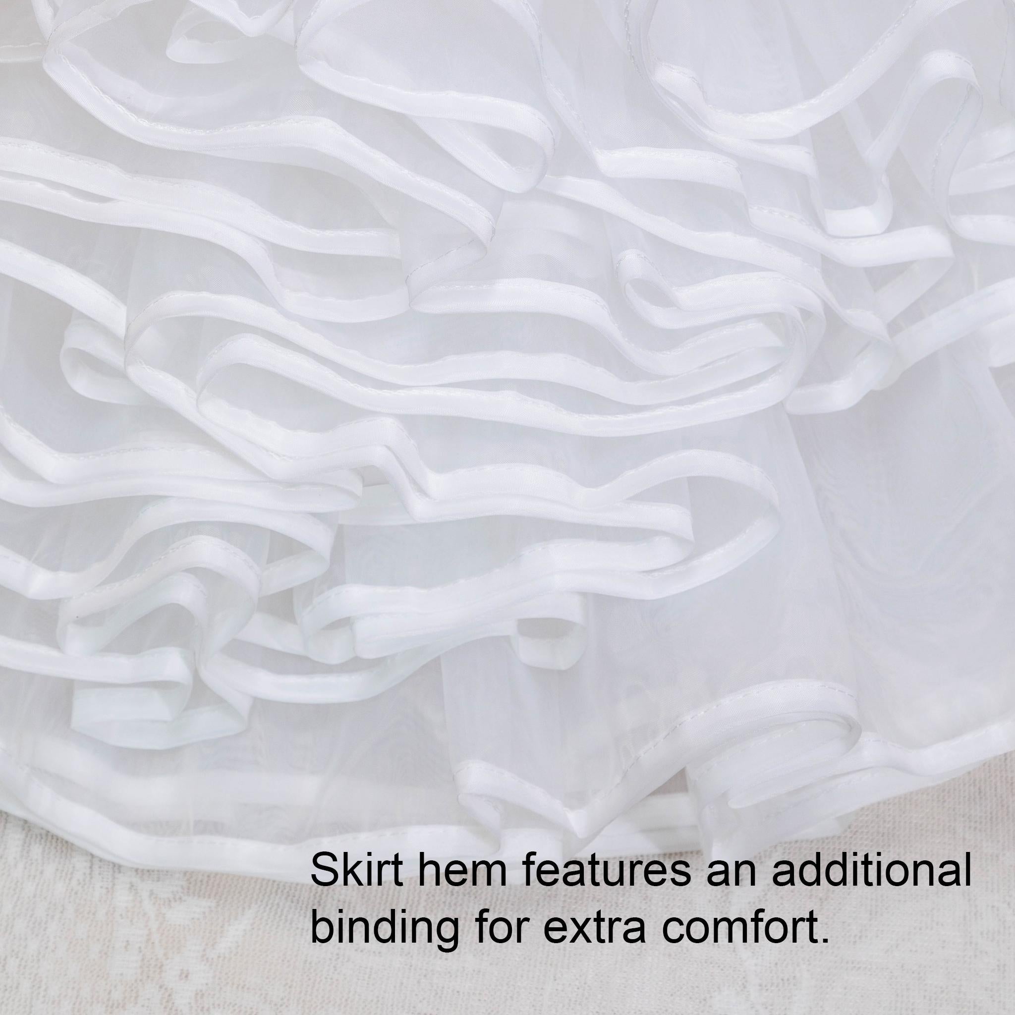 Noloria by 42Lolita - Medium-High Volume Lolita White Puffy Petticoat, 17.7" (45 CM) 43718:786598