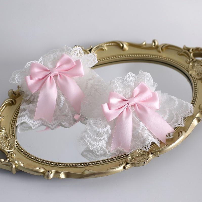 Xiaogui - Sweet Lolita Headdress Doll Lolita Accessories A Pair Of Elastic Cuffs