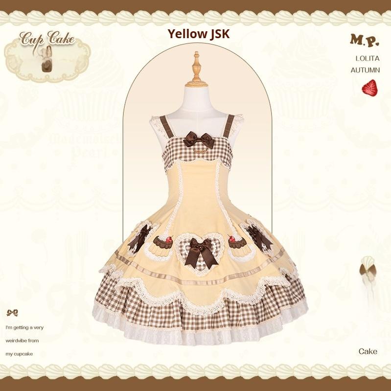 Mademoiselle Pearl - Cup Cake - Sweet Lolita OP Dress Kawaii Lolita JSK SK (L M S XL XS) 40370:658580