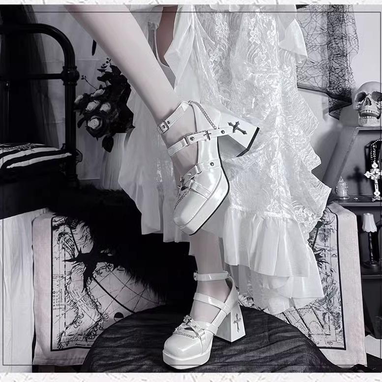 The night of the witch Lolita - Punk Lolita Heels Y2K Elegant Lolita Shoes