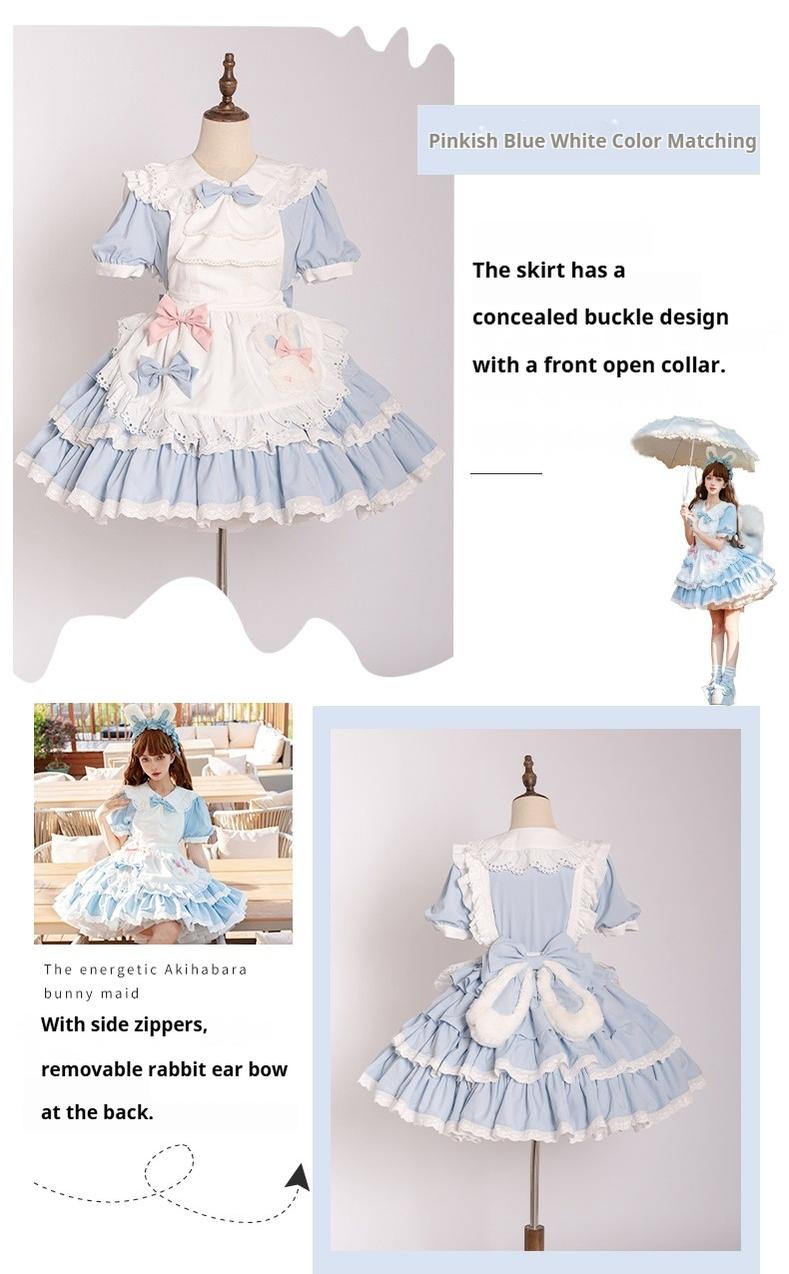 OCELOT - Leopard Bunny - Classic Maid Lolita OP with Apron and KC