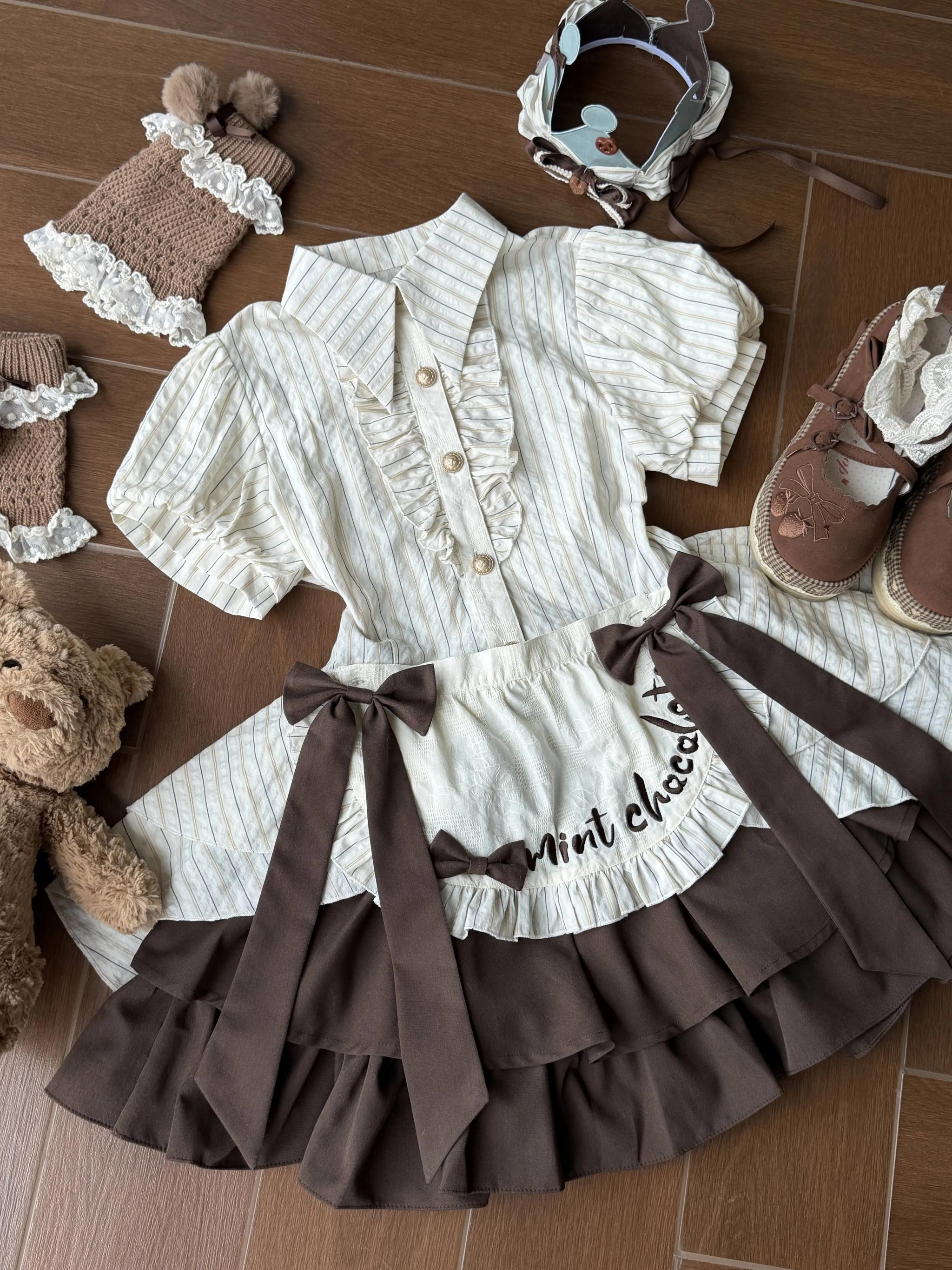 Dream Volley - Mint Chocolate Ouji Lolita Shorts or Skirt Set 45783:862342