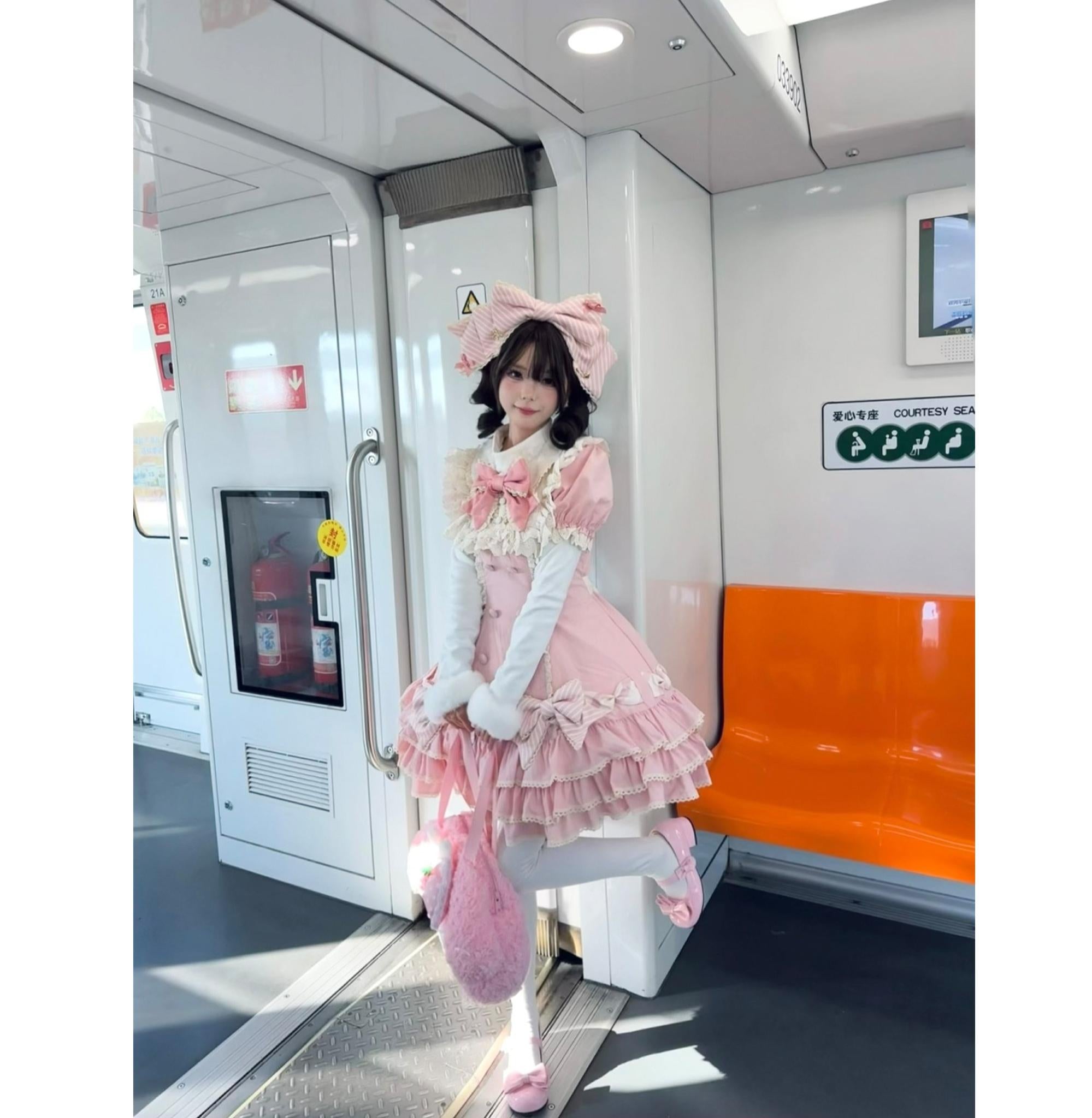 MeowMeow - Pom Pom - Kawaii Lolita Winter Innerwear, Fuzzy Cuffs 44046:793668