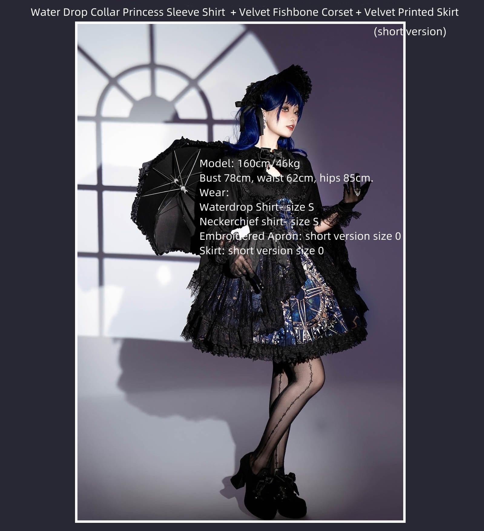SUSIN - Night Traveler - Classic and Elegant Gothic Dress with Colorful Window Prints 39250:628620