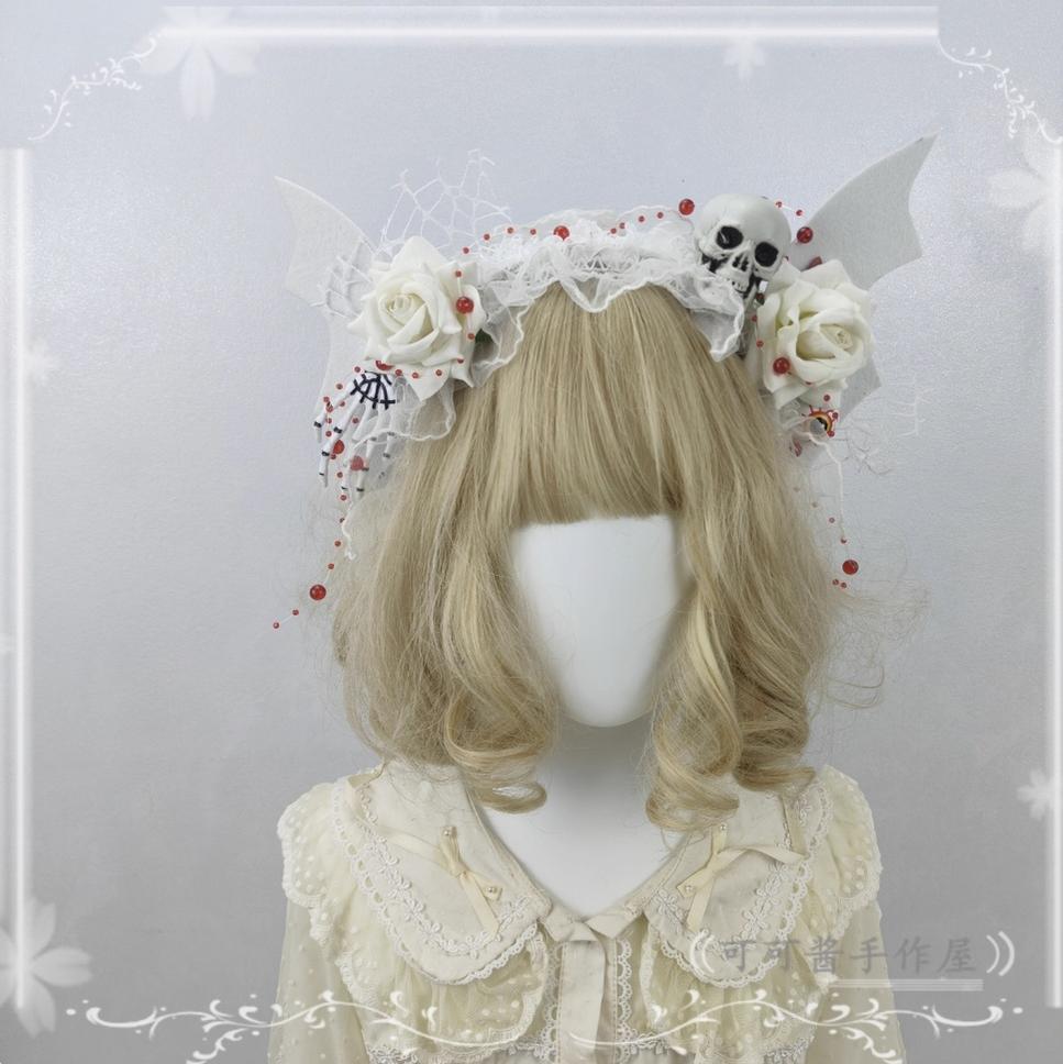 Cocoa Jam - Halloween Gothic Lolita Accessories, White Bride Style 43903:789543