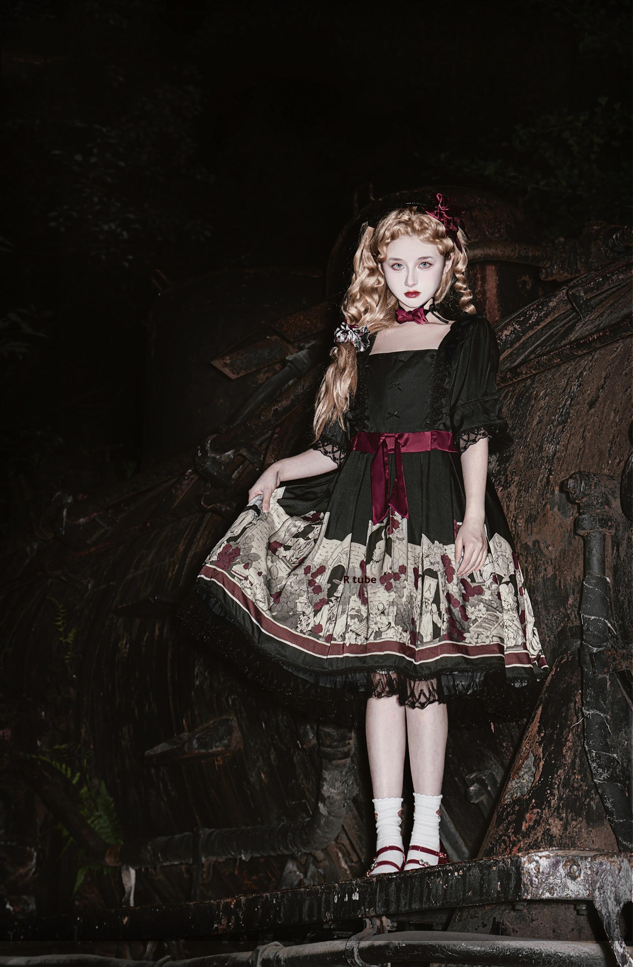 Caged Bird Hotel - Alice - Kawaii Lolita Dress OP Dress Sleepwear