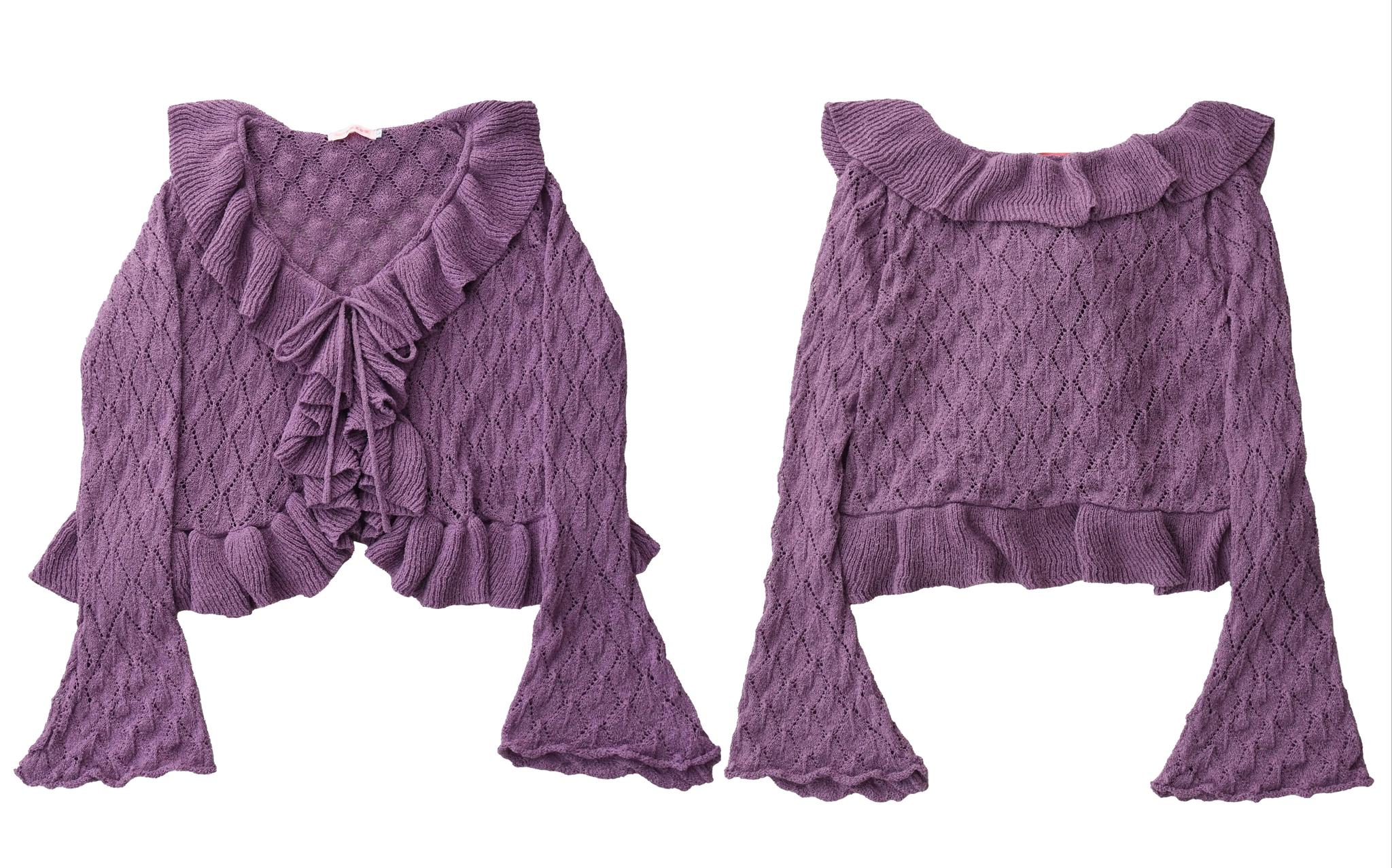 Sunset Bouquet - Elegant Lolita Cardigan, Flounce Hem